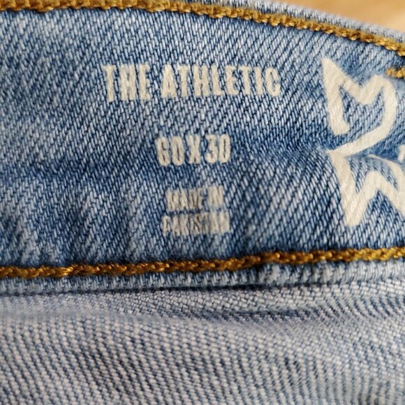 Mutual Weave Jeans Mens 60X30 Light Blue The Athletic Flex Stretch Denim - Picture 4 of 12